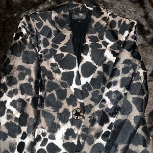 St. John Couture Leopard Cheetah Print Jacket